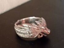 Серебрённый перстень дракон