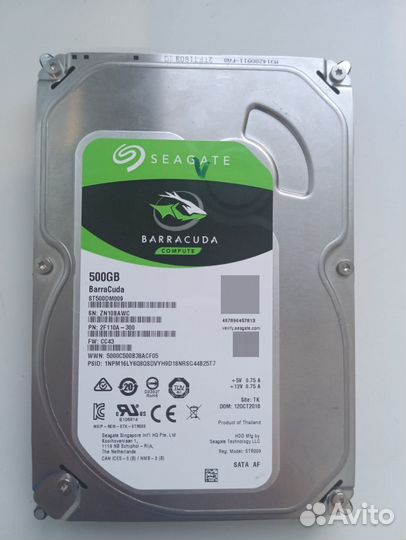 Жесткий диск 500 гб seagate