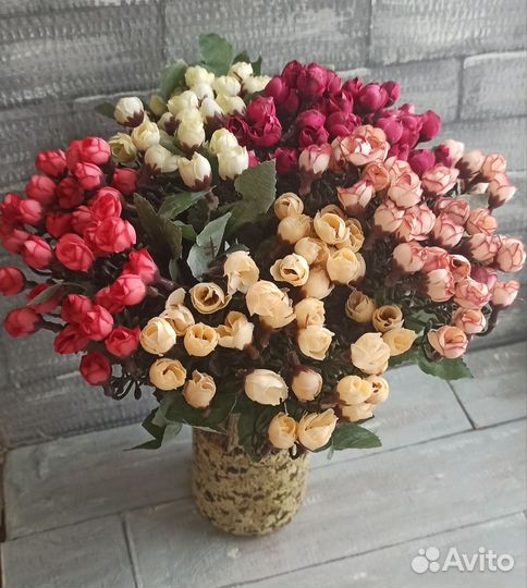 Цветы искусственные бутоны 2