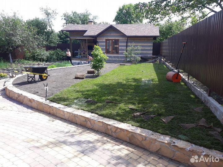 Садовник.Автополив.Газон рулонный