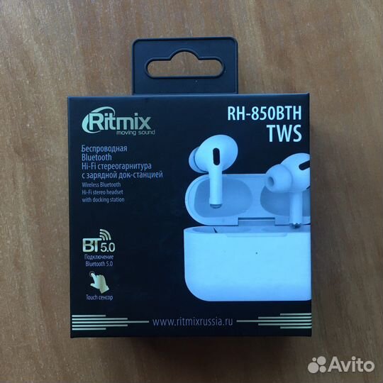 Наушники Ritmix RH-850BTH TWS white