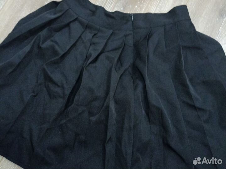 Теннисная юбка с шортами плиссе мини школьная