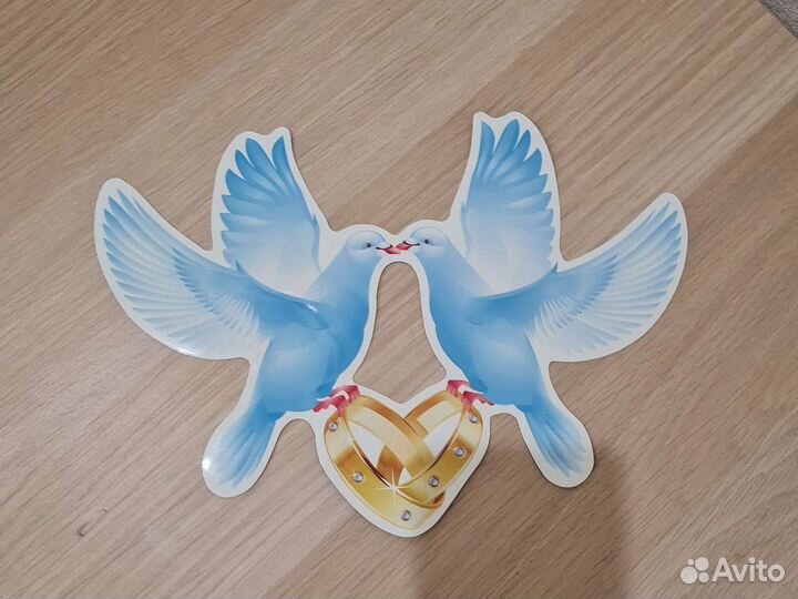 Магнит виниловый Голуби размер А4