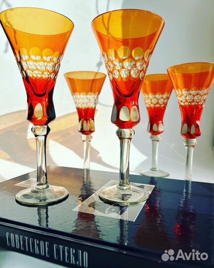Фужеры цветное стекло СССР