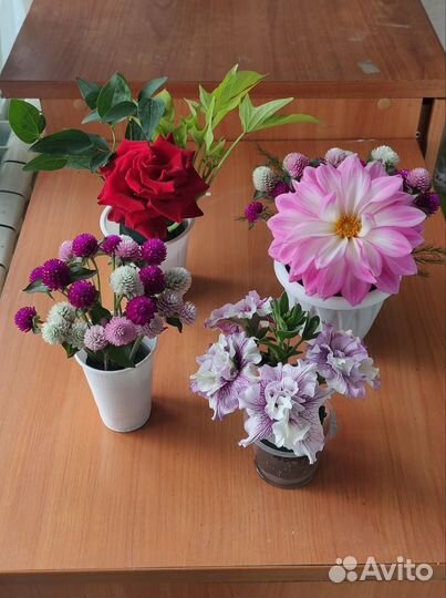 Букет в стакане (срезанные цветы)