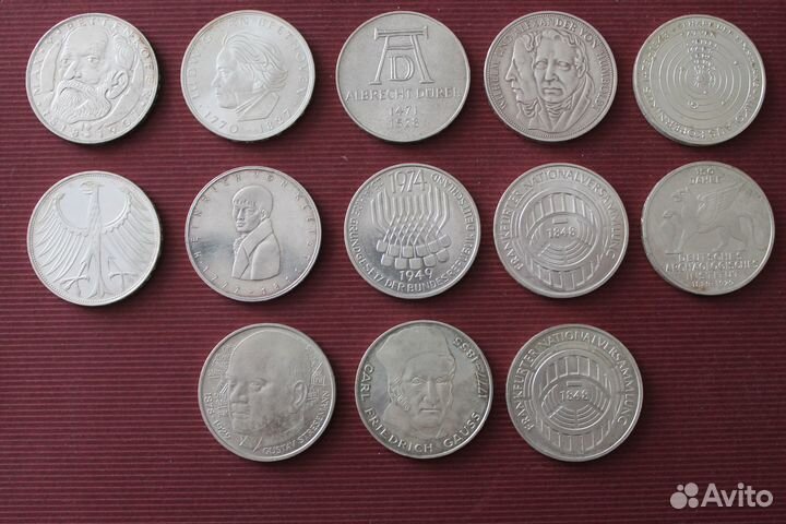 Серебряные монеты послевоенной Германии