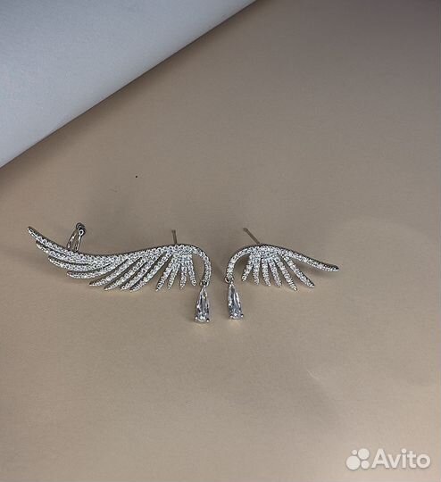 Каффы серьги swarovski