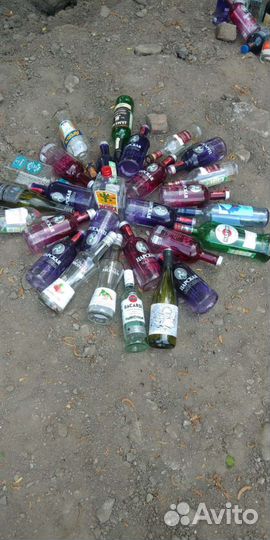 Бутылки стеклянные с пробкой