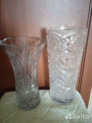 Большие хрустальные вазы