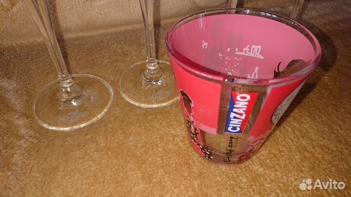 Бокалы Фужеры Martini, Стакан Cinzano новые