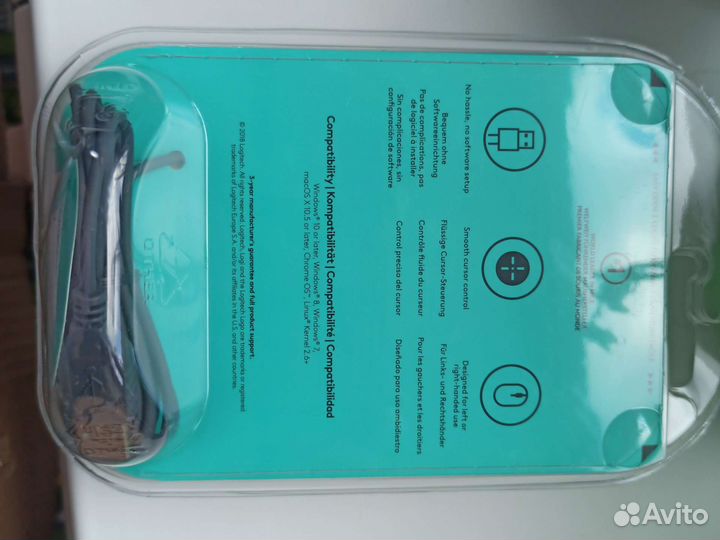 Компьютерная мышь Logitech M100 новая