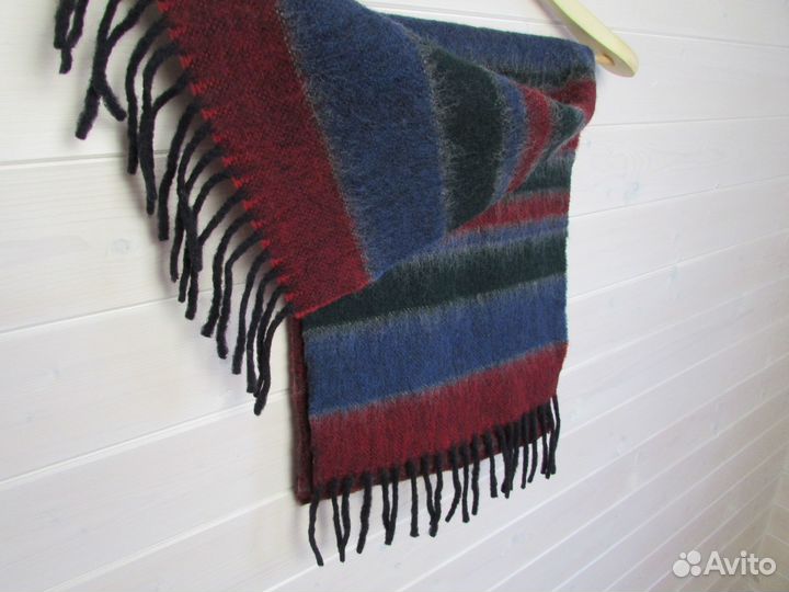 Шерстяной длинный шарф из натуральной шерсти