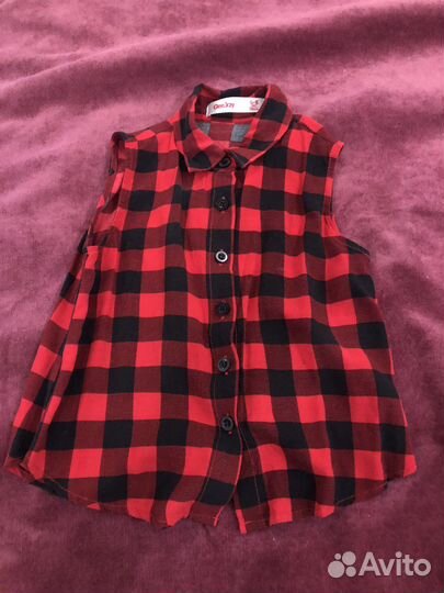 Рубашка в клетку детская