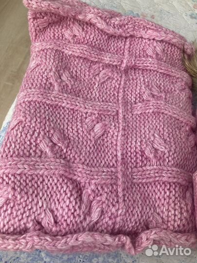 Зимняя шапка и снуд детская