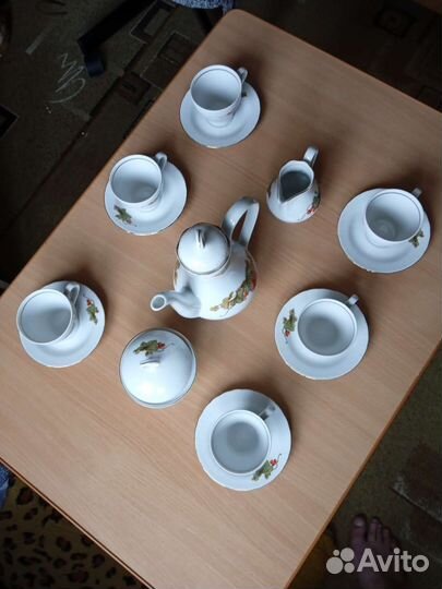 Кофейный фарфоровый сервиз пр-ва гдр