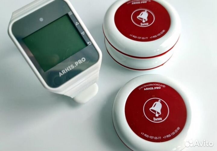 Кнопка вызова персонала и официанта с часами