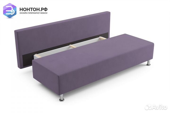 Диван еврокнижка Канна сиреневый