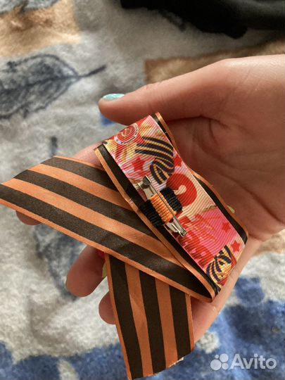 Памятная георгиевская лента брошь гвоздика