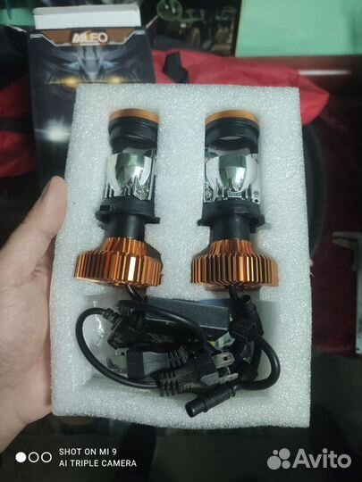 Лед лампы h4 с линзой