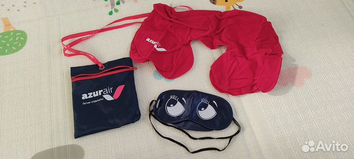 Дорожный набор сумочка маска подушка надувная Ново