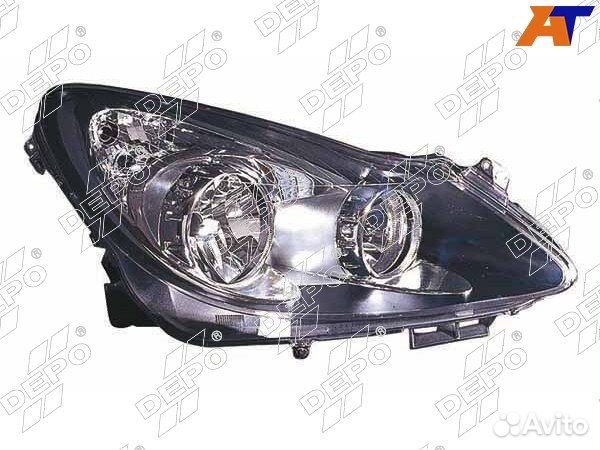 Фара opel corsa 07-10 RH черная 442-1152R-ldem2