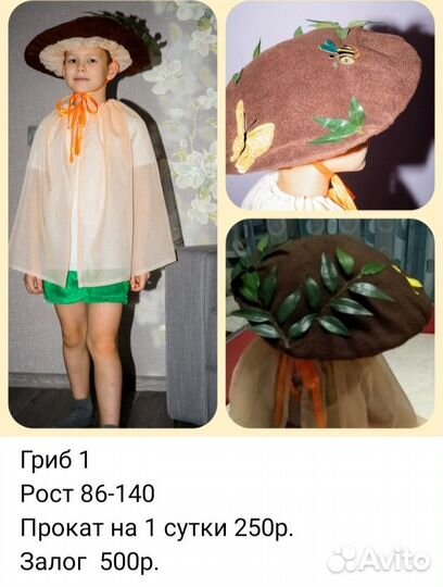 Костюмы грибы