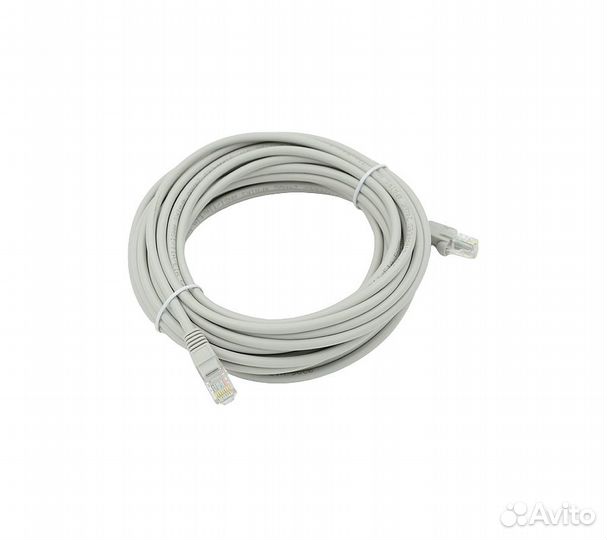 Патч-корд cat5E molded 10м, серый