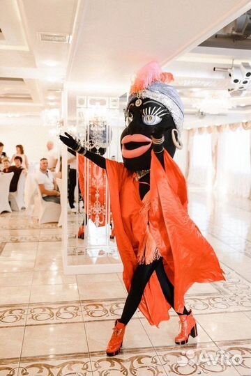 Негритянка Ростовая Кукла Аниматор