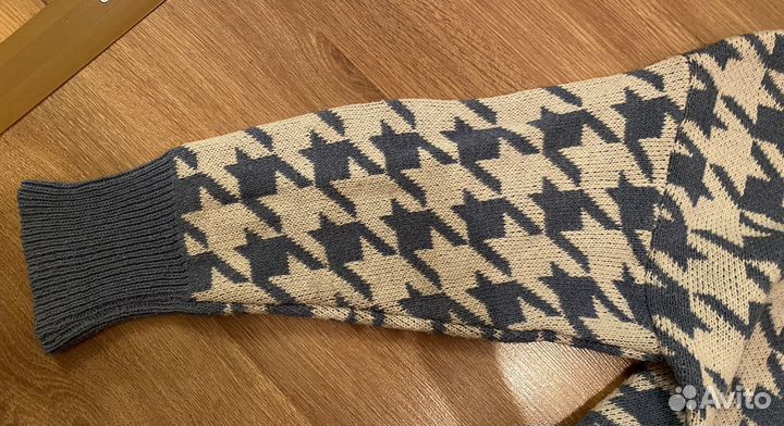 Кардиган принт гусиная лапка