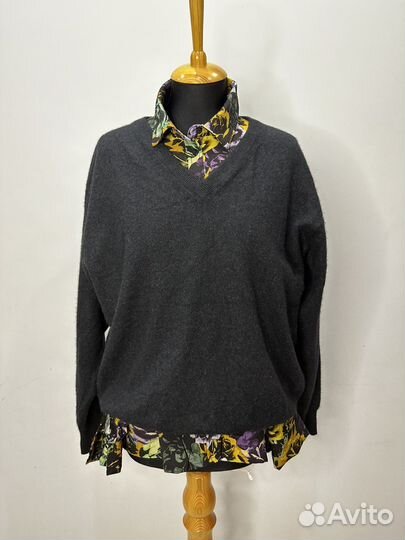 Джемпер 100 кашемир унисекс L XL Италия