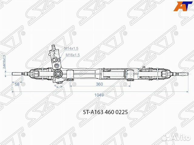 Рейка рулевая mercedes benz ML Мерседес Бенц мл