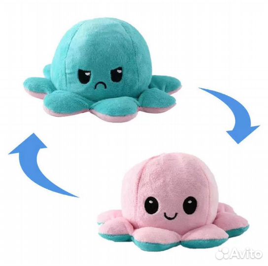 Мягкая игрушка осьминожка перевертыш