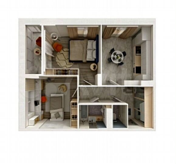 2-к. квартира, 58,5 м², 5/19 эт.