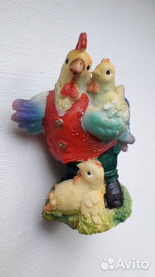 Декоративные статуэтки. Фигурки тигр, птицы, петух