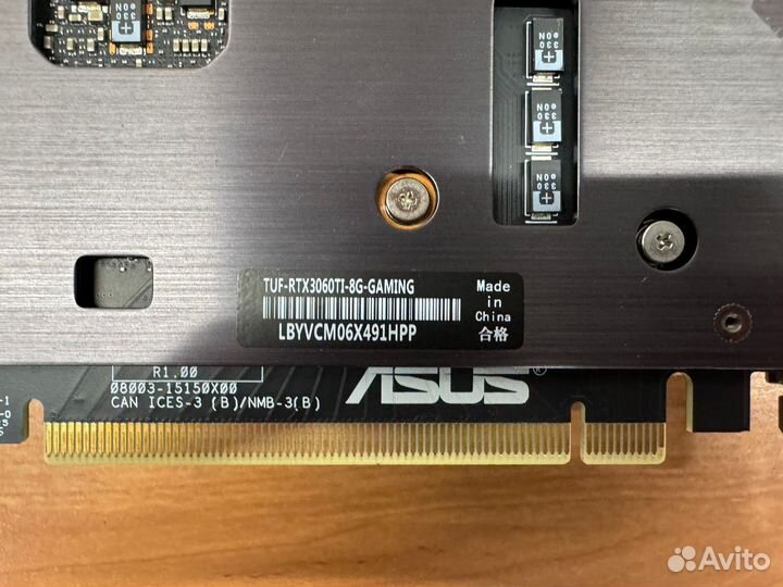 Видеокарта asus GeForce RTX 3060 Ti TUF Gaming OC