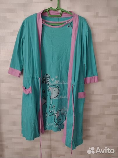 Ночнушка и халат для беременных и кормящих