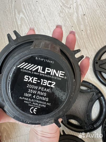 Колонки в авто Alpine SXE- 13C2