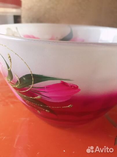 Ваза новая цветное стекло