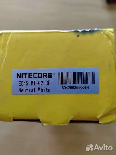 Фонарь nitecore ec4sw Cree MT g2