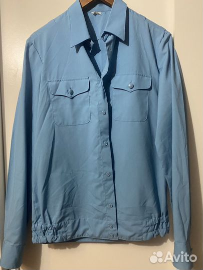 Рубашка форменная голубая