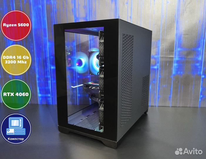 Сборки игровых пк AMD5600-RTX4060-16DDR4-DIQ68-A520