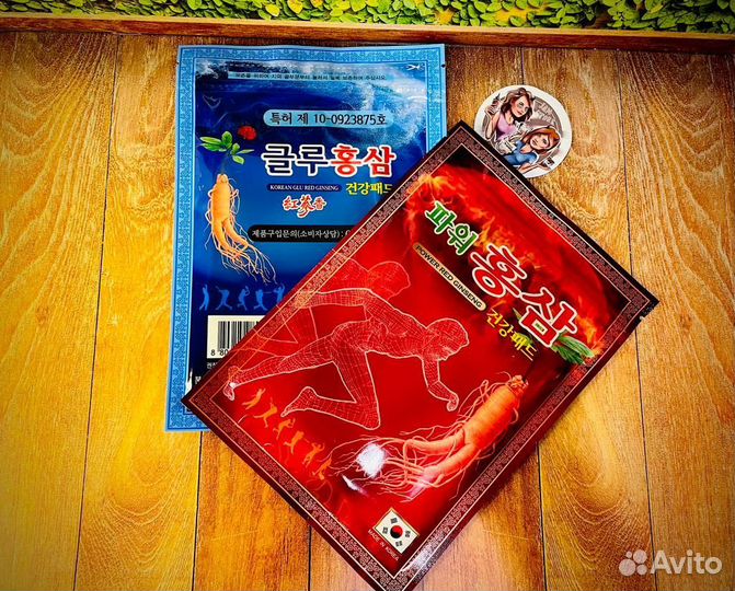 Корейский пластырь от боли с женьшенем