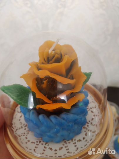 Восковые свечи розочки