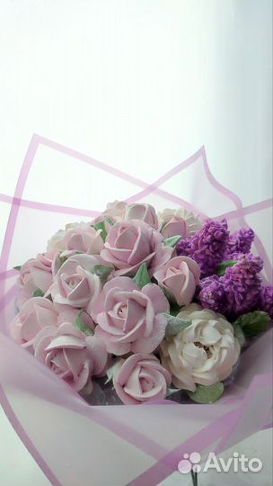 Букет зефирных цветов