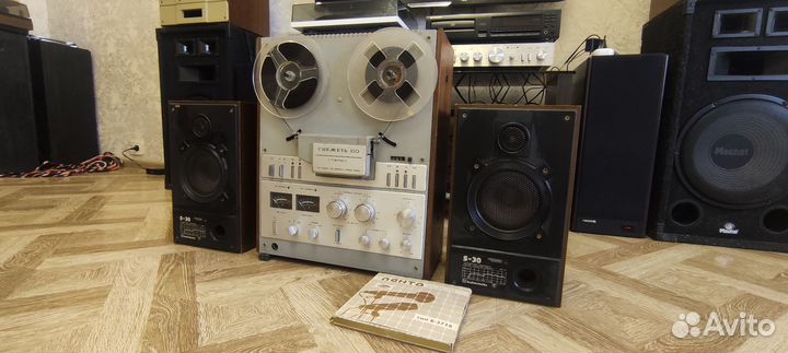 Катушечный магнитофон Снежеть 110 + колонки