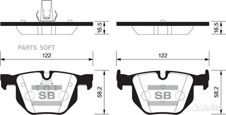 Sangsin brake SP2157 Колодки тормозные задние SP21