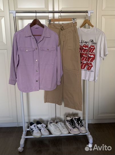 Zara Рубашка джинсовая брюки футболка