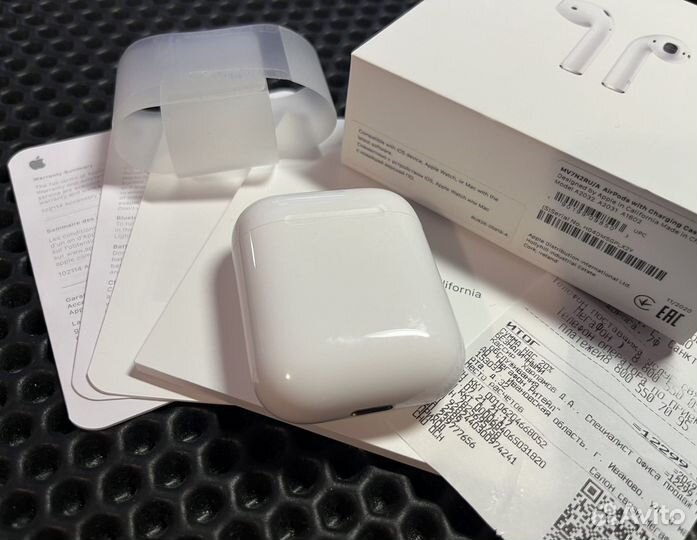 Наушники Airpods 2 оригинал/250+отзывов