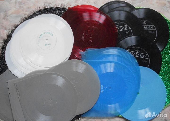 Грампластинки детские, гибкие, фотопластинки и др