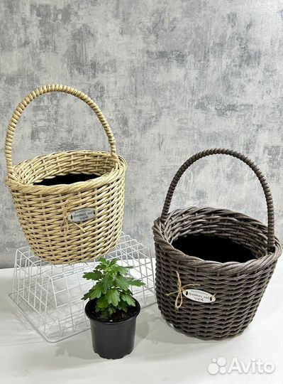 Кашпо из ротанга